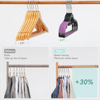 Pack of 30 Coat Hangers, Space-Saving Plastic Clothes Hangers, 0.2 Inches Slim - Image 6