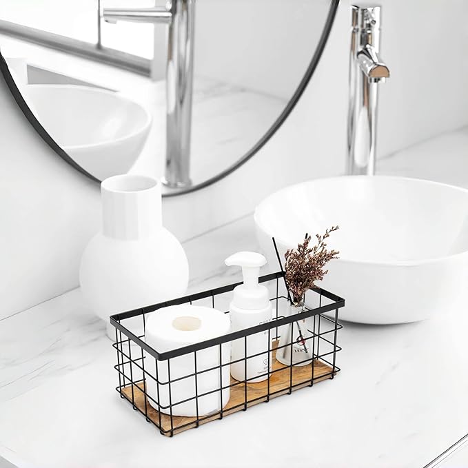 TIEYIPIN Black Metal Wire Storage Baskets - Image 8