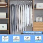 Suit Bags for Closet Storage Garment Bag Clear Garment Bags for Hanging Clothes - Image 8