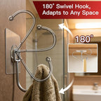 Large Adhesive Hooks 12-Pack, Heavy Duty Wall Hooks - Image 4