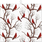Winter Cardinal Birds Dish Drying Mat by Unknown