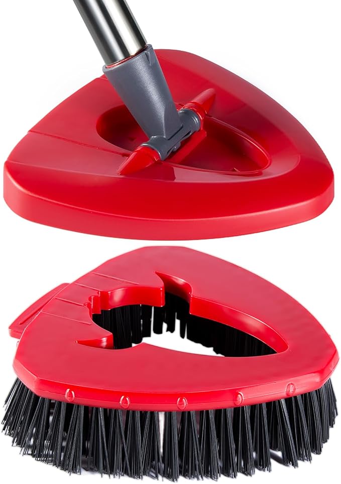 Scrub Brush with Refill Base, Spin Mop Head Scrubber Replacement Compatible - Image 8