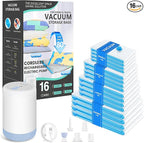 Vacuum Bags for Travel with Portable Electric Pump, 16 Pack Vacuum Seal Bags by Unknown