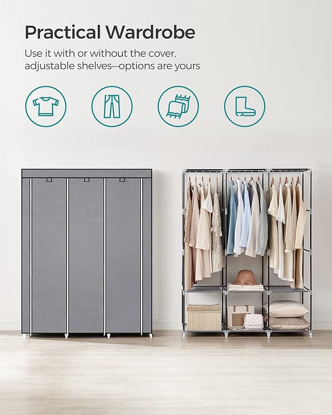 SONGMICS Portable Closet, Wardrobe Closet Organizer - Image 3