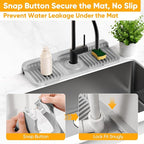 14.6 inch Faucet Mat for Kitchen Sink Splash GuardKitchen Sink Faucet Mat - Image 4