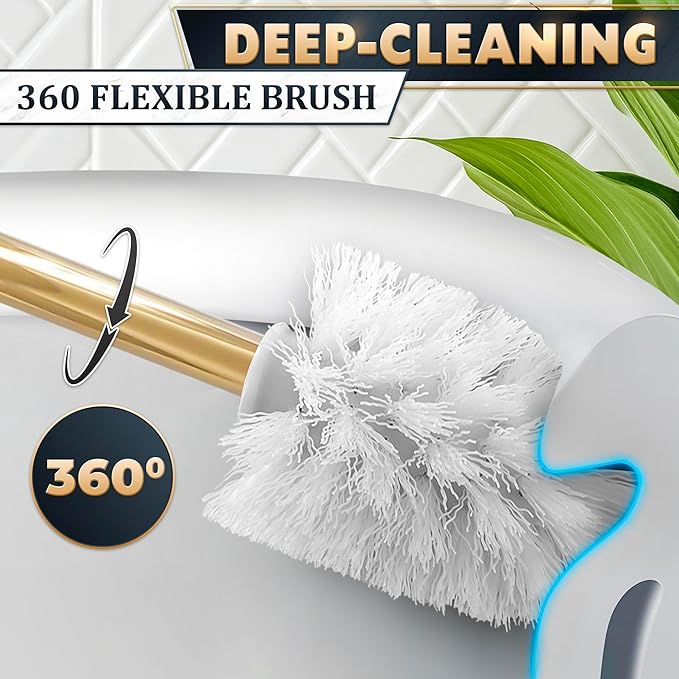 Gold Stainless Steel Toilet Brush - Image 8