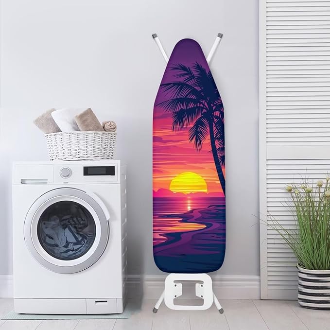Sprowallow Palm Tree Ironing Board Covers and Pad Elastic Edge, Scorch - Image 3