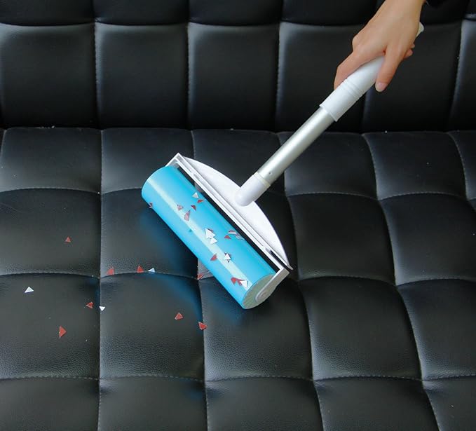 Reusable Sticky Picker Set Cleaner Lint Roller Pet Hair Remover Brush - Image 4