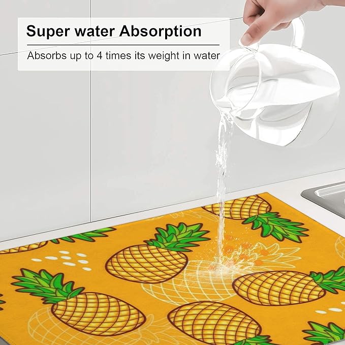 Pineapple Pattern Dish Drying Mats - Image 5