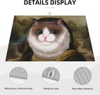 Funny Cat Dish Drying Mat for Kitchen Counter Decor 18x24 Inch Floral Absorbent - Image 4