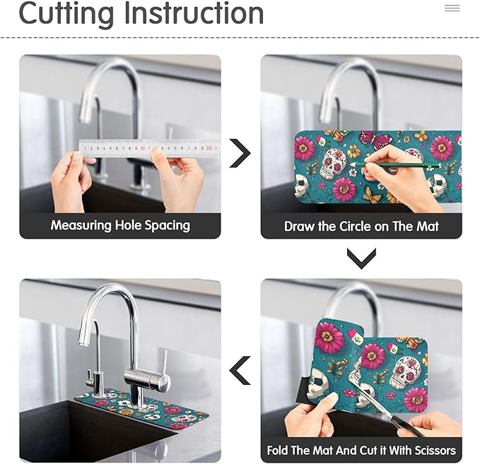 Kitchen Sink Splash Guard 1 PC 30 Inch Sink Faucet Mat Splash Guard - Image 4