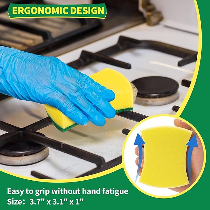 HOMERHYME Heavy Duty Sponges 60 Pack, Sponges Kitchen Double-Side Scratch-Free - Image 7