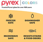 Pyrex Colors Tinted Small/Medium/Large Food Storage Container Set, Snug Fit - Image 6