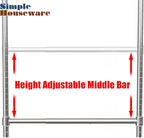 Simple Houseware Adjustable Closet Hanging Rod - Image 4