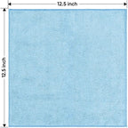 HOMEXCEL Blue Microfiber Cleaning Cloth 50 Pack, 12.5 x 12.5 inch Microfiber - Image 7