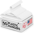 IRIS USA Lightweight Flexible Hangers 50 Pack, Made in USA, Plastic Clothes by IRISUSA