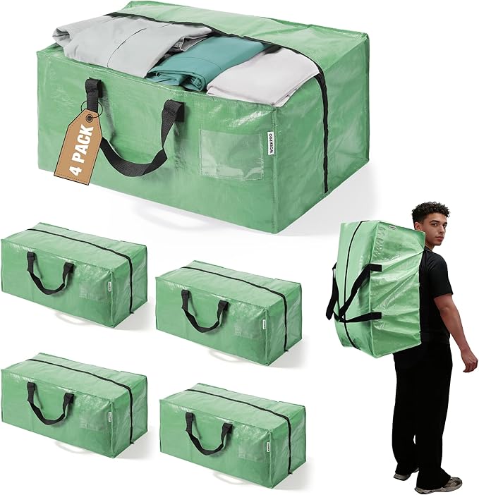 WORKPRO 4 Pack Extra Large Moving Bags by WORKPRO
