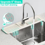 24'' Faucet Mat for Kitchen Sink Faucet Mat Kitchen Sink Splash Guard Silicone - Image 3