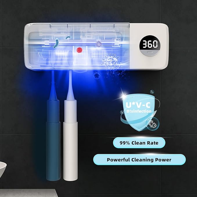 Sanitizeri Toothbrush Holder, Sanitizeri Toothbrush Cleaner, 2000mAh - Image 2