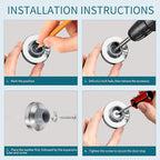 6 Pack Concave Wall Door Bumper Stopper, 304 Stainless Steel Wall Mount - Image 4