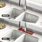 Christmas Snowflake Nutcracker Red 15" X 5.5" Kitchen Sink Splash Guard Faucet - Image 4
