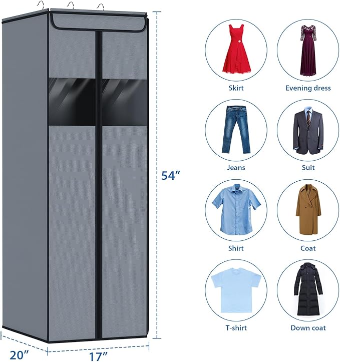 Zilink Garment Bags for Hanging Clothes 54" Hanging Garment Bags for Closet - Image 4