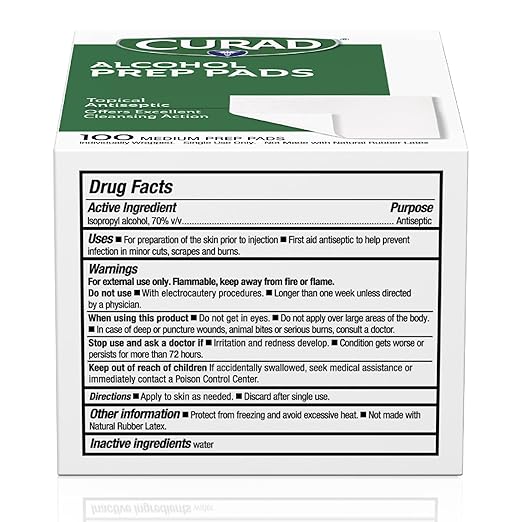 CURAD Alcohol Prep Pads | 400 Pieces of Medium Isopropyl Wipes Individually - Image 6