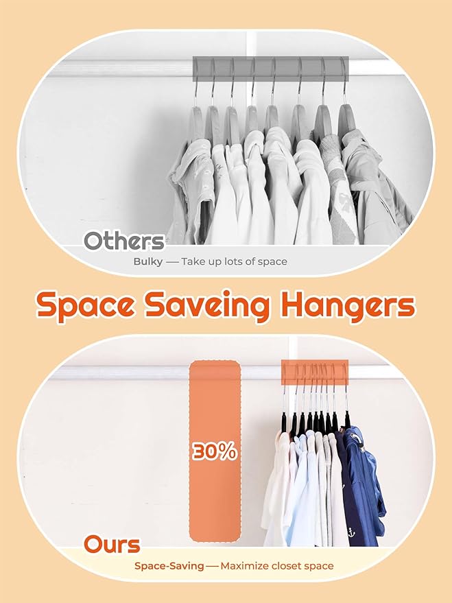 HOUSE DAY 14 Inch Kids Velvet Hangers 50 Pack, Durable Big Kid Hangers - Image 5