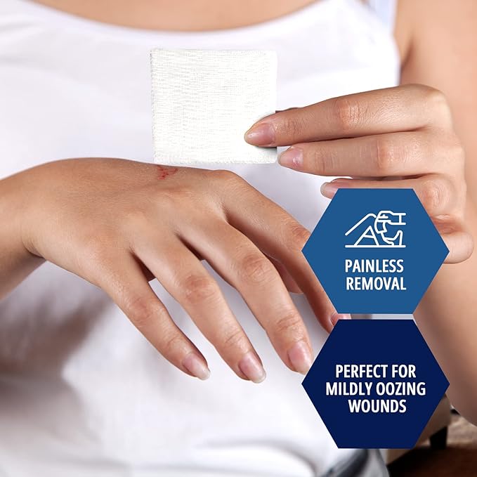 MED PRIDE Sterile Gauze Dressing Pads Individually Wrapped, Nonstick 12-Ply - Image 2