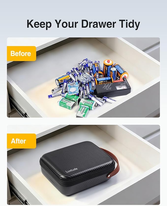 Luxtude Small Battery Organizer Storage Case - Image 4