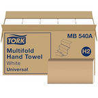 Tork Multifold Hand Towel White H2, 100% Recycled Fibers, 16 x 250 Towels by Tork