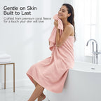 REDKISS 4 Pack Pink Bath Towels, 35 x 70 in Extra Large Coral Fleece Bath Towel - Image 5