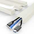 Delamu 62.8in Under Desk Cable Management, Safe Tidy Cable Management Under by DELAMU