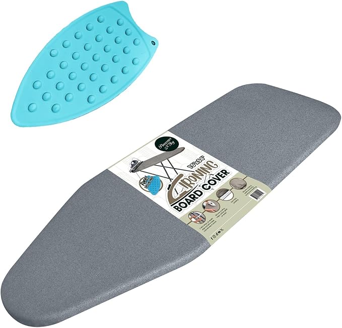 Full Size Ironing Board Cover and Pad 15x54 w/ Silicone Mat | Polyester Cotton by Pinecones+N%27+Ivy