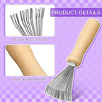 Boao 2 Pieces Hair Brush Cleaning Tool Comb Cleaner Brush Mini Comb Cleaning - Image 5