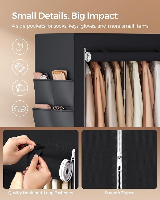 SONGMICS Portable Closet, Wardrobe Closet Organizer - Image 6