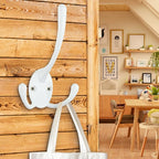 IBosins 6 Pack Big Heavy Duty Three Prongs Coat Hooks Wall Mounted - Image 3