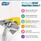 Airlab Streak Free Miracle Cleaning Cloths Easy Clean Nanoscale, Microfiber - Image 6