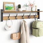 Coat Rack Wall Mount with Shelf, 29 Inch Coat Hanger Walls Mounted, Hat Rack by Optish