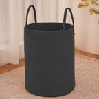 Large Woven Laundry Basket Hamper, 100L Cotton Rope Storage Bin by JMvicyroam