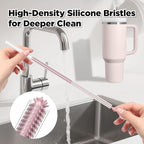 2 Pcs Silicone Straw Cleaner Brush, Extra Long Cleaning Brushes - Image 3