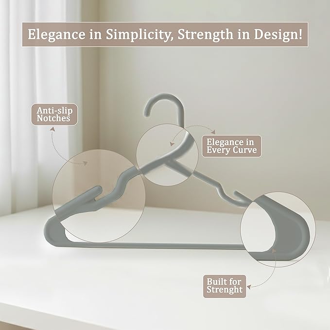 Utopia Home Plastic Hangers 50 Pack - Image 4