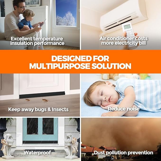 Holikme Door Draft Stopper Sheets, Rolls & Strips Under Door Draft Blocker - Image 7