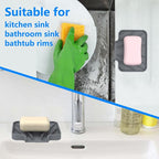Sponge Holder for Kitchen Sink, Dish Sponge Holder & Soap Tray - Image 6