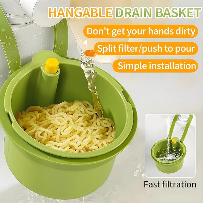 Hanging Strainer for Kitchen Sink, Kitchen Drain Storage Basket, Smart Sink - Image 7