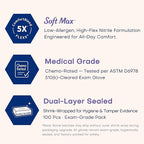 Medical Soft Max™ Nitrile Disposable Gloves, 100 Ct Latex-Free Powder-Free Food - Image 2