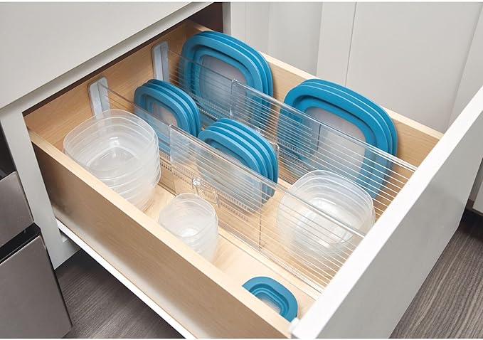 iDesign Recycled Plastic Adjustable Drawer Dividers–- Set of 2 - Image 3