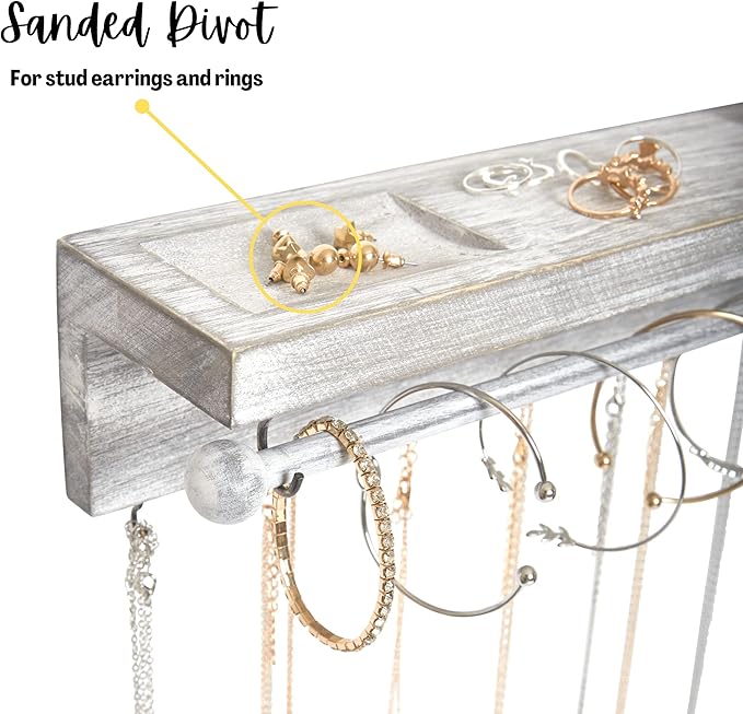 Rustic Necklace Jewelry Organizer - Image 5