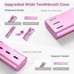 Wider Aluminum Toothbrush Travel Case, Portable Travel Toothbrush Holder - Image 7