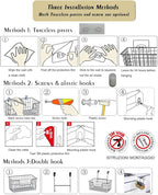Wire Storage Basket 2 Packs, Wall Mounted Kitchen Bathroom, Hanging Cabinet - Image 5